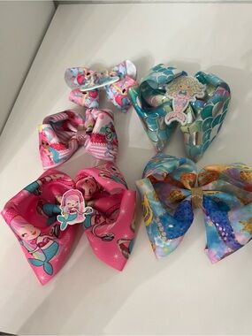 Kids Mermaid/ Unicorn Bow bundle,Pink, Teal, Blue